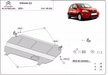 Acier plaque couvercle cache protection moteur Citroen C3 (2003-2018)