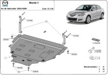 Acier plaque couvercle cache protection moteur Mazda 6 (2003-2009)