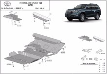Acier plaque couvercle cache protection moteur Toyota Land Cruiser (2009-2023)