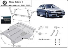 Acier plaque couvercle cache protection moteur Skoda Octavia Tour (1998-2010)