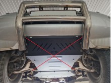 Acier plaque couvercle cache protection boîte de vitesses Mitsubishi Pajero 3 (V60, V70) (1999-2007)