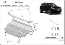 Acier plaque couvercle cache protection moteur Volkswagen Tiguan (2008-2015)