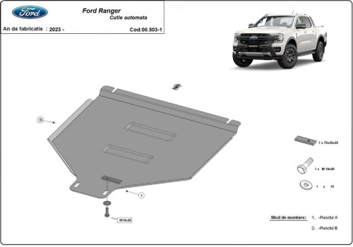 Stalowa Osłona automatycznej skrzyni biegów Ford Ranger (2023-2026)