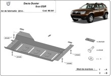 Acier plaque couvercle cache protection système Start-Go EGR Dacia Duster (2014-2017)
