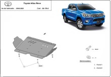 Aluminium Osłona pod silnik Toyota Hilux Revo (2016-2026)