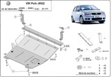 Acier plaque couvercle cache protection moteur VW Polo (1999-2001)
