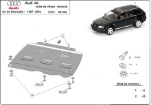 Acier plaque couvercle cache protection boîte de vitesses manuelle Audi A6 (1997-2004)