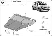 Stalowa Osłona pod silnik Renault Modus (2004-2012)