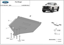 Aluminium plaque couvercle cache protection boîte de vitesses Ford Ranger (2023-2026)
