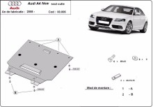 Acier plaque couvercle cache protection boîte de vitesses Audi A4 4 B8 (2008-2014)