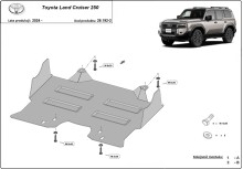 Acier plaque couvercle cache protection moteur Toyota Land Cruiser (2024-2026)
