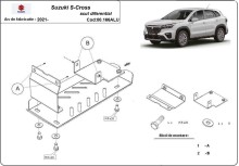 Aluminium - Osłona dyferencjału Suzuki SX 4-S Cross (2021-2023)