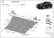 Acier plaque couvercle cache protection moteur Mitsubishi ASX (2023-2026)