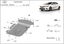 Acier plaque couvercle cache protection de Catalyseur Toyota Corolla Verso (2013-2018)