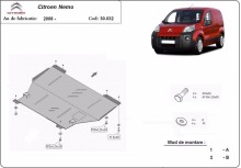 Acier plaque couvercle cache protection moteur Citroen Nemo (2008-2017)