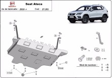 Acier plaque couvercle cache protection moteur Seat Alhambra (2016-2026)