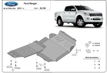 Acier plaque couvercle cache protection moteur Ford Ranger (2010-2023)
