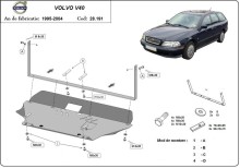Acier plaque couvercle cache protection moteur Volvo S40 (1995-2004)