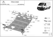 Aluminium Osłona pod silnik Citroen Jumper (2016-2026)