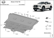Aluminium plaque couvercle cache protection moteur Nissan X-Trail (2021-2026)