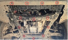 Acier plaque couvercle cache protection moteur Volvo V60 (2022-2026)