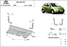 Acier plaque couvercle cache protection moteur Hyundai i 20 (2009-2014)