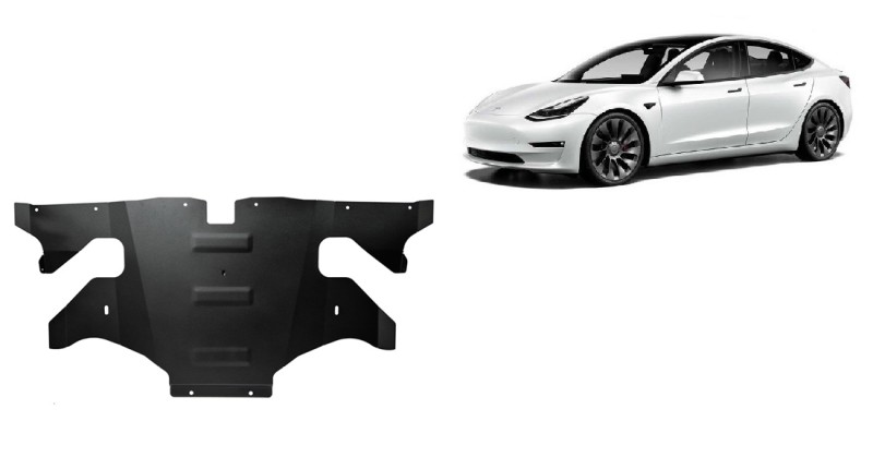Acier plaque couvercle cache protection moteur Tesla Model 3 (2017-2026)