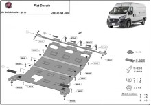 Aluminium Osłona pod silnik Fiat Ducato (2016-2026)
