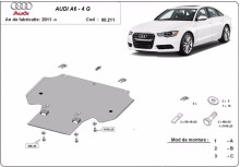 Acier plaque couvercle cache protection boîte de vitesses Audi A6 (2011-2018)
