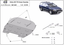 Acier plaque couvercle cache protection moteur Volvo XC90 (1997-2007)