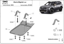 Acier plaque couvercle cache protection différentiel Dacia Bigster (2025-2026)