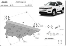 Acier plaque couvercle cache protection moteur Jeep Compass (2017-2026)