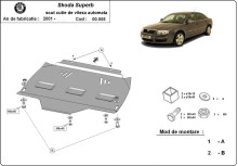 Acier plaque couvercle cache protection boîte de vitesses Skoda Superb (2001-2008)