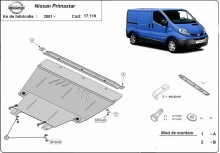 Acier plaque couvercle cache protection moteur Nissan Pulsar (2001-2015)