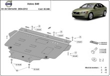Acier plaque couvercle cache protection moteur Volvo S80 (2004-2012)