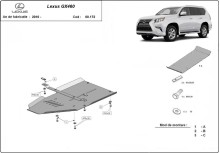 Aluminium plaque couvercle cache protection boîte de vitesses Lexus GX (2010-2026)