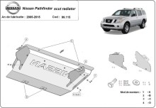 Acier plaque couvercle cache protection de radiateur Nissan Pathfinder (2005-2015)