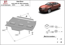 Acier plaque couvercle cache protection boîte de vitesses Seat Exeo (2008-2013)