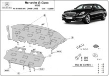 Acier plaque couvercle cache protection moteur Mercedes E-Classe (2009-2016)