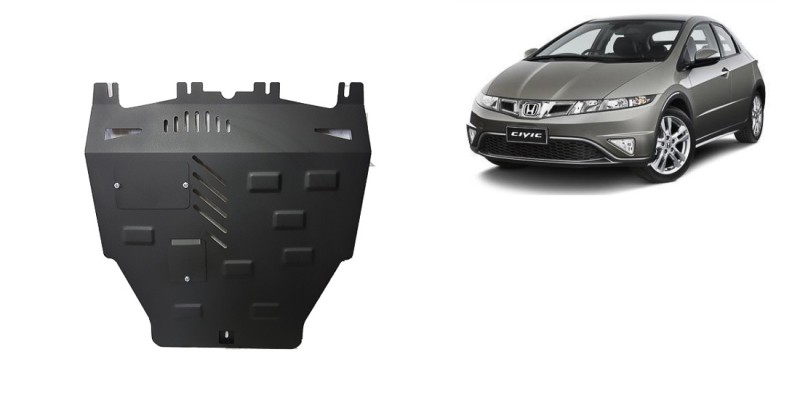 Acier plaque couvercle cache protection moteur Honda Civic (hayon) (2005-2015)