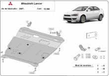 Acier plaque couvercle cache protection moteur Mitsubishi Outlander (2007-2017)