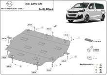 Aluminium plaque couvercle cache protection moteur Opel Vauxhall Zafira (2019-2026)