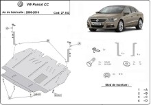 Acier plaque couvercle cache protection moteur Volkswagen Pointer (2008-2016)