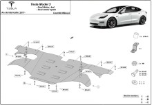 Tylna aluminiowa osłona silnika elektrycznego – Tesla Model 3 AWD (2017-2026)
