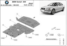 Acier plaque couvercle cache protection moteur BMW Seria 3 E46 - Diesel (1998-2005)