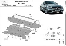 Acier plaque couvercle cache protection moteur Mercedes C-classe W203 (2014-2021)