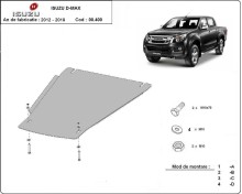 Acier plaque couvercle cache protection boîte de vitesses Isuzu D-Max (2012-2019)