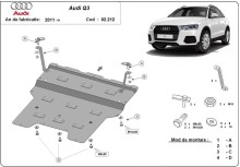 Acier plaque couvercle cache protection moteur Audi Q3 (2011-2018)