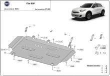 Acier plaque couvercle cache protection moteur Fiat 600 (2023-2026)