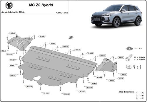 Stalowa Osłona pod silnik MG ZS (2024-2026)
